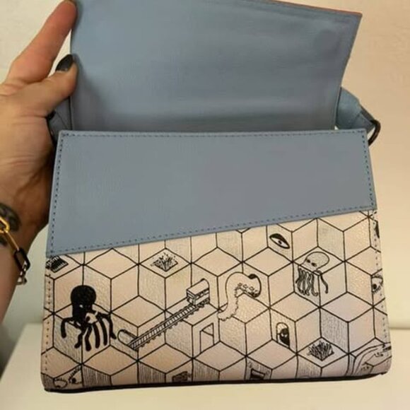 Min & Mon Anastasio Mini Handbag With Cubist Octopus and Rainbow Design - Picture 4 of 6